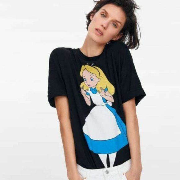 Zara Tops - Zara x Disney Alice in Wonderland Graphic Tee Shirt